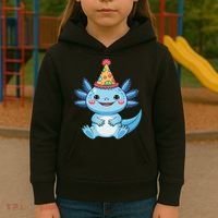 Birthday Axolotl Party Gift Kids Hoodie thumb 3