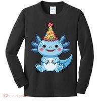 Birthday Axolotl Party Gift Kids Long Sleeve Shirt thumb 0