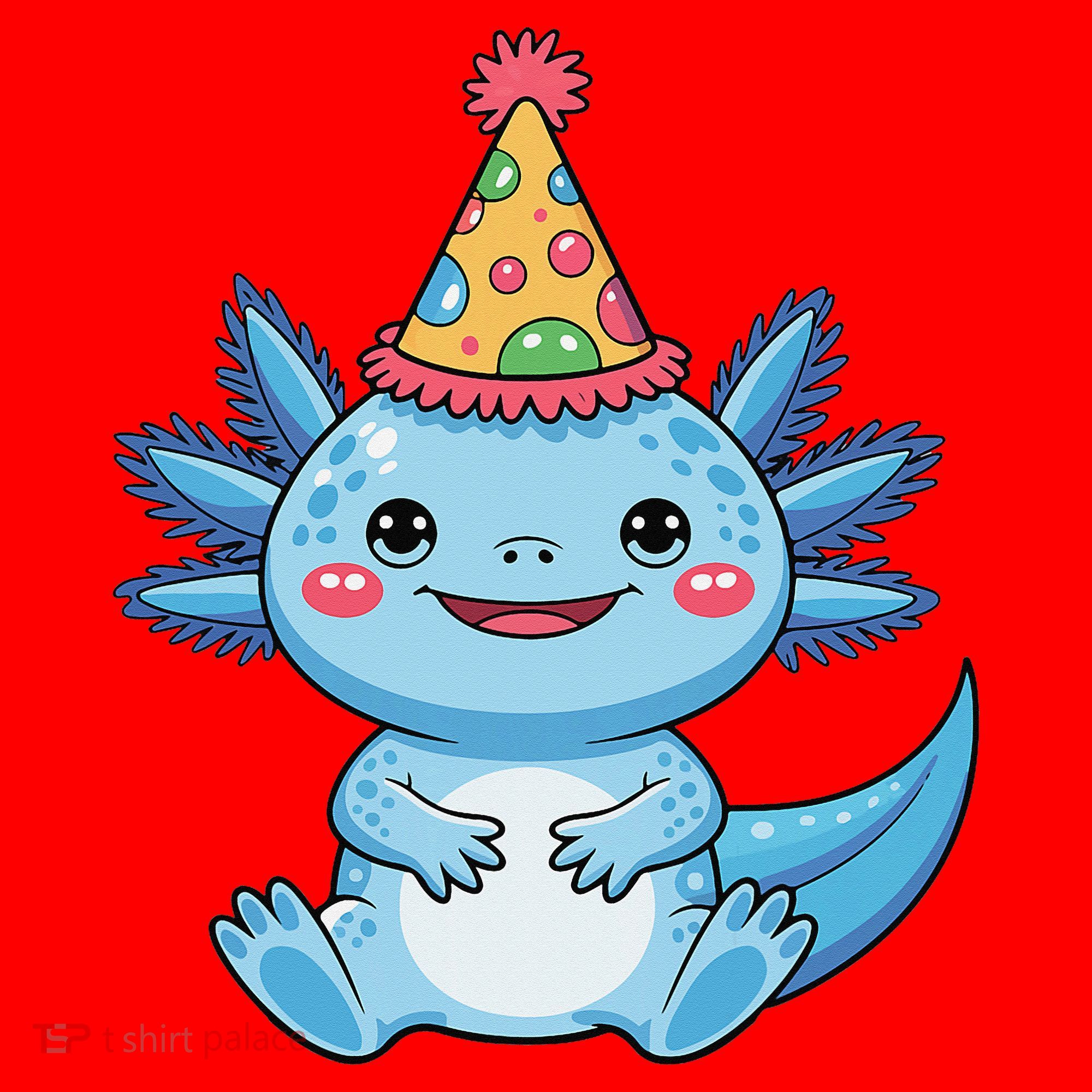 Birthday Axolotl Party Gift Santa Hat