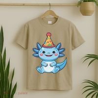 Birthday Axolotl Party Gift T-Shirt thumb 2