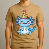 Birthday Axolotl Party Gift T-Shirt thumb 3