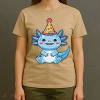 Birthday Axolotl Party Gift T-Shirt thumb 4