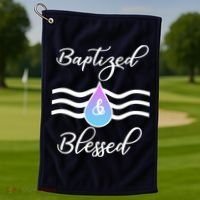 Baptized And Blessed  Golf Towel thumb 1