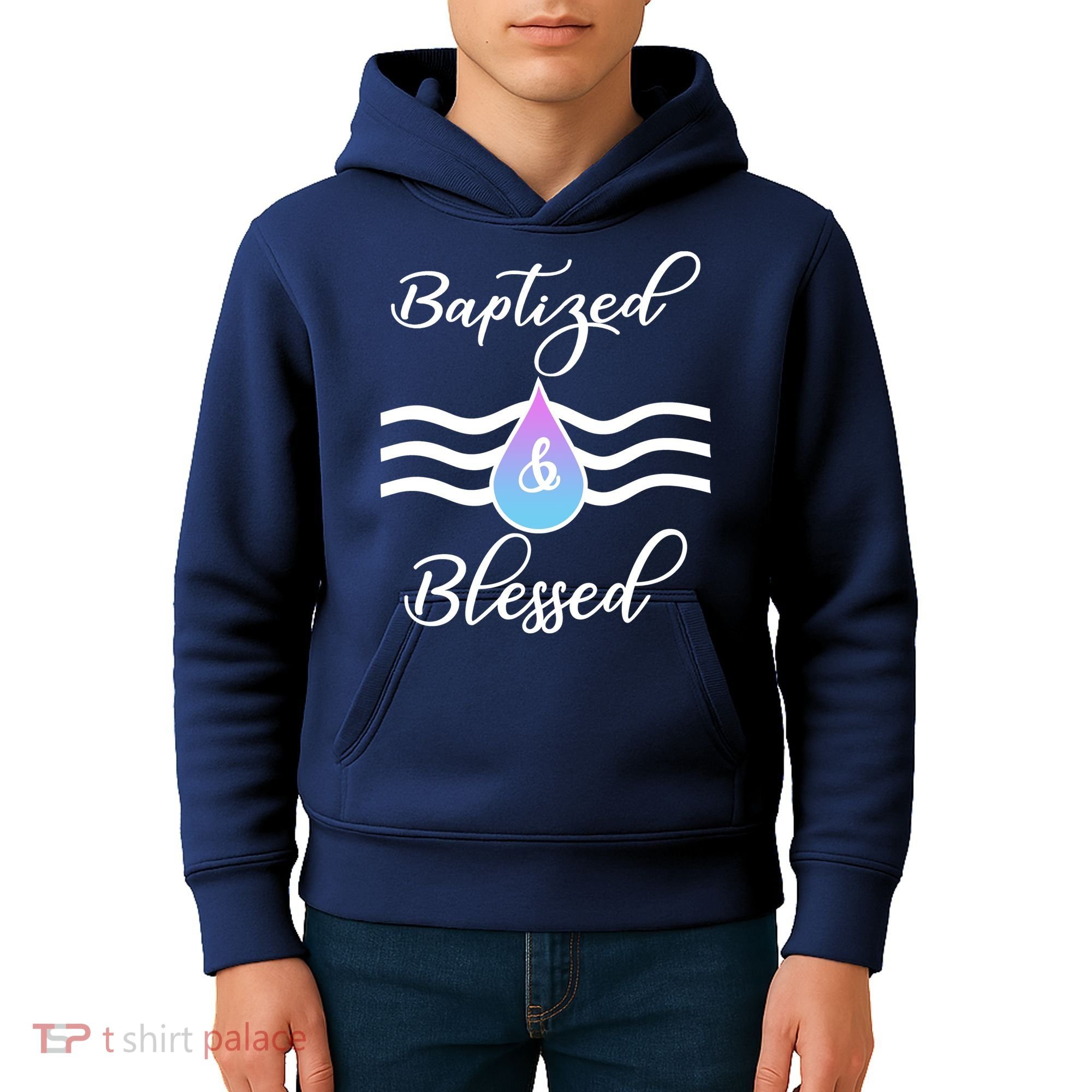 Baptized And Blessed  Kids Hoodie