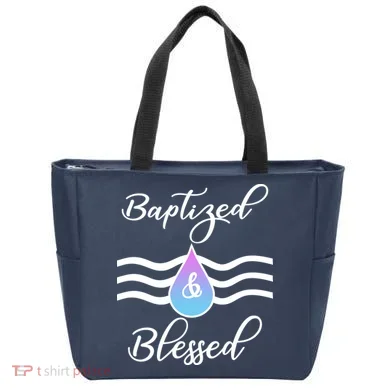 Baptized And Blessed  Tote Bag