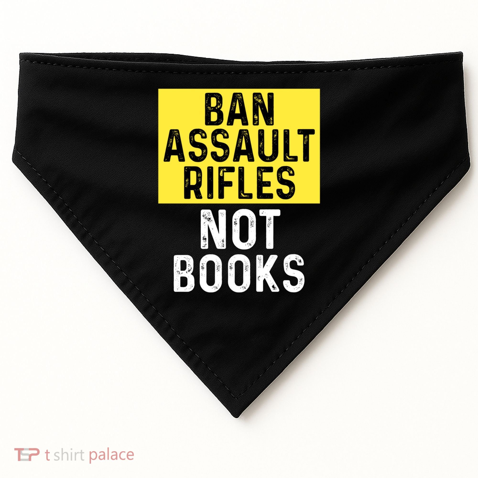 Ban Assault Rifles Not Books USA-Made Doggie Bandana
