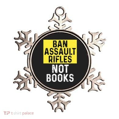Ban Assault Rifles Not Books Ornament