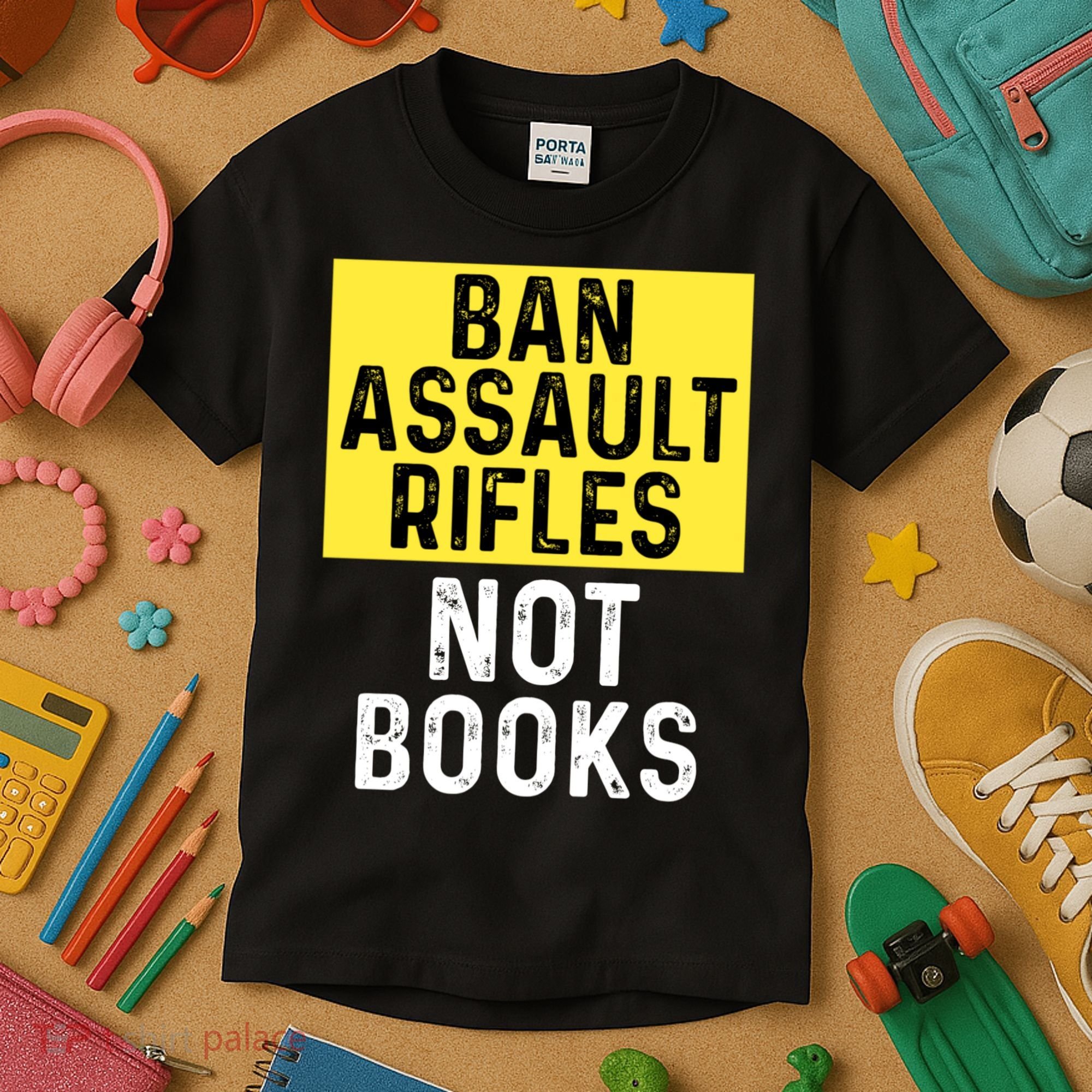 Ban Assault Rifles Not Books Kids T-Shirt