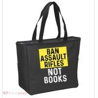 Ban Assault Rifles Not Books Tote Bag thumb 2