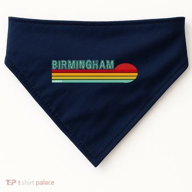 Birmingham Alabama Retro Sunset USA-Made Doggie Bandana