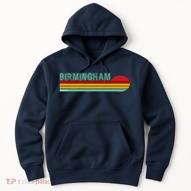 Birmingham Alabama Retro Sunset Hoodie