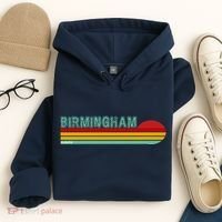 Birmingham Alabama Retro Sunset Hoodie thumb 4