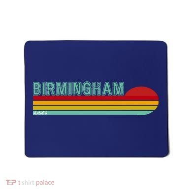 Birmingham Alabama Retro Sunset Mousepad