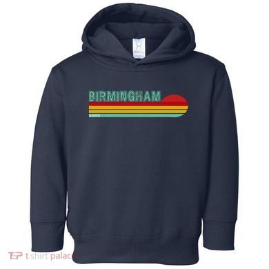 Birmingham Alabama Retro Sunset Toddler Hoodie