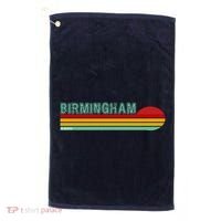 Birmingham Alabama Retro Sunset Golf Towel thumb 0