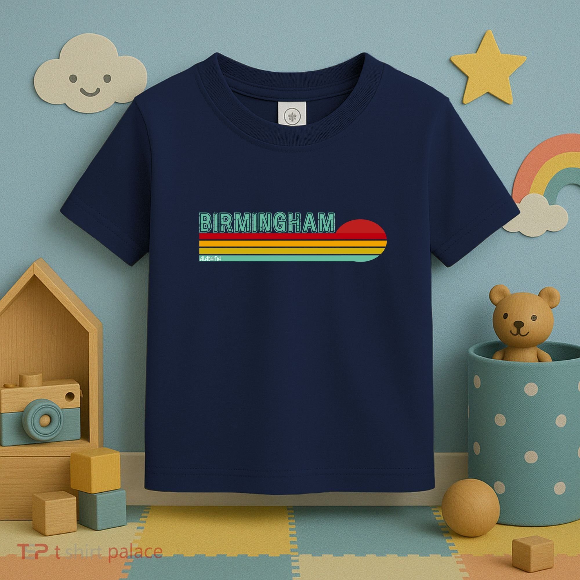 Birmingham Alabama Retro Sunset Toddler T-Shirt
