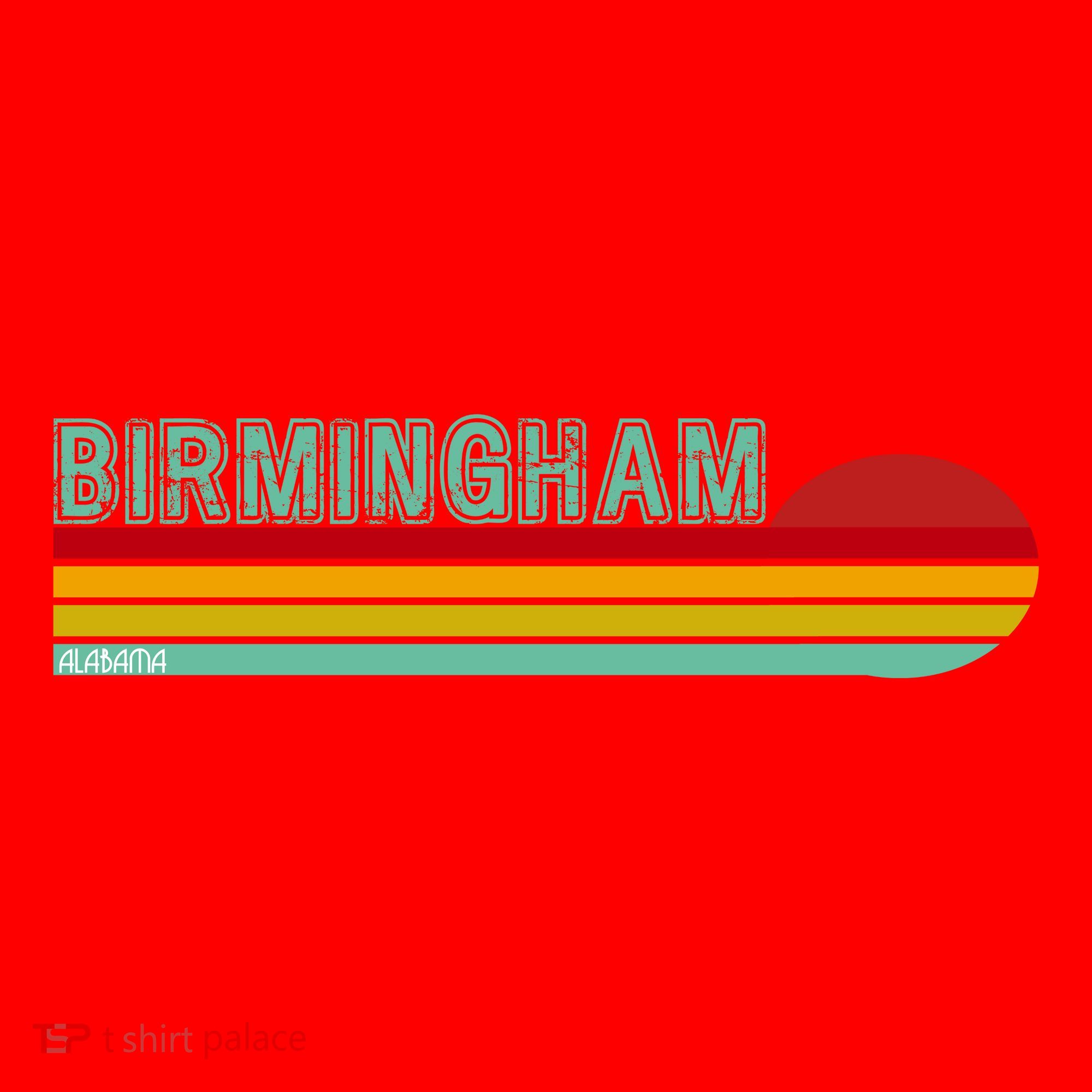 Birmingham Alabama Retro Sunset Santa Hat
