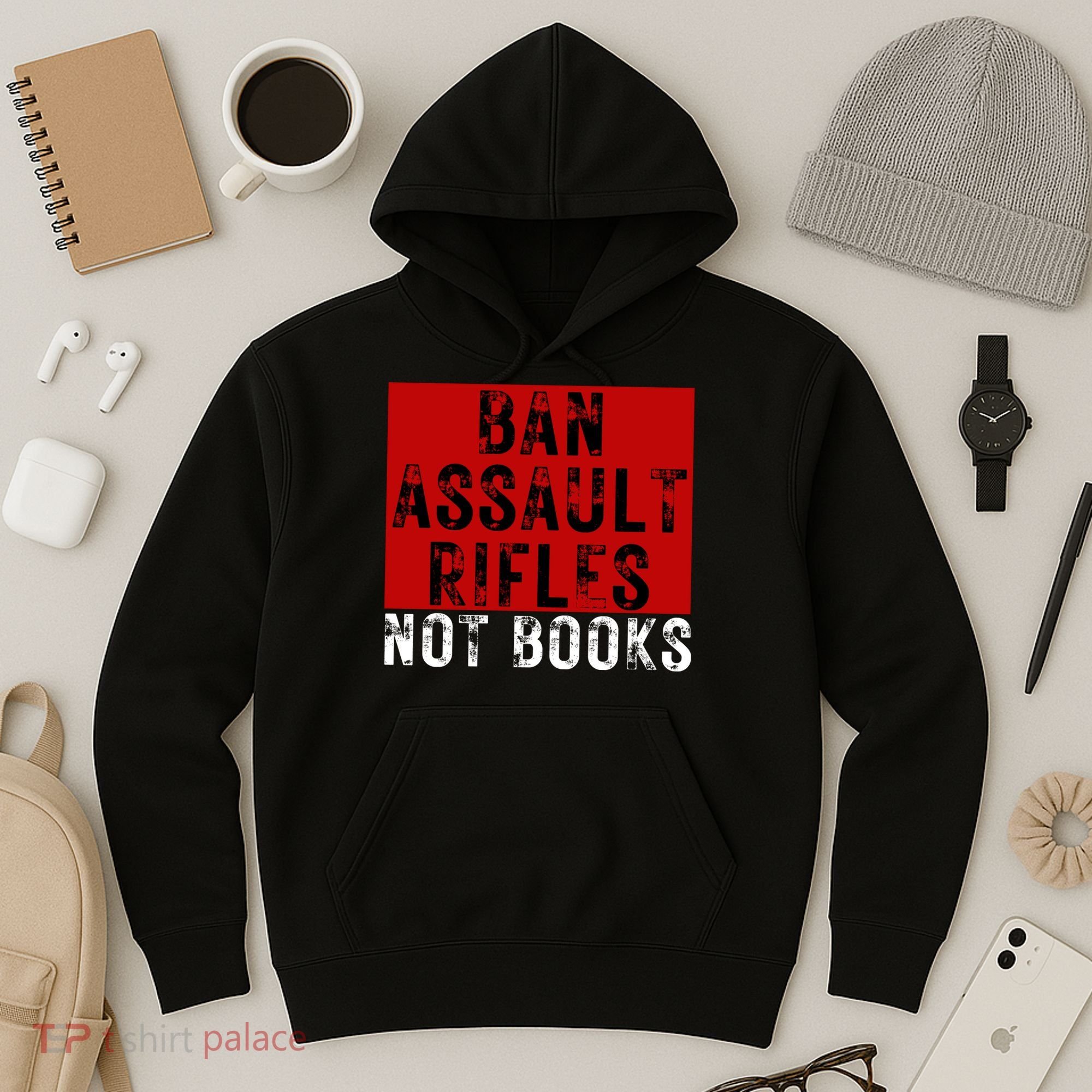 Ban Assault Rifles Not Books Hoodie