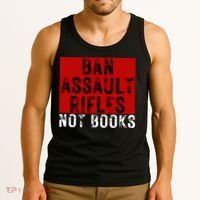 Ban Assault Rifles Not Books Tank Top thumb 3