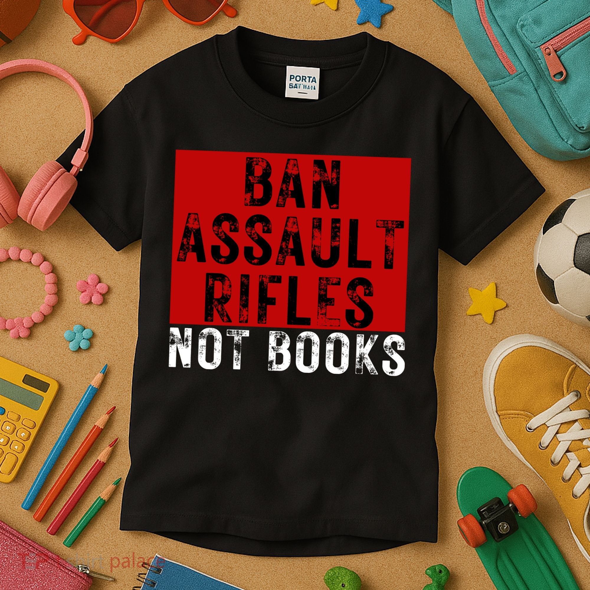 Ban Assault Rifles Not Books Kids T-Shirt