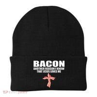 Bacon Another Reason I Know That Jesus Loves Me Funny Pork Beanie thumb 0