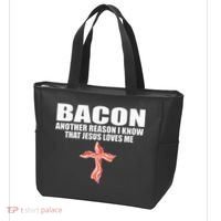 Bacon Another Reason I Know That Jesus Loves Me Funny Pork Tote Bag thumb 3