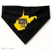 Born And Raised In The 304 West Virginia State Map USA-Made Doggie Bandana thumb 0
