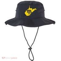 Born And Raised In The 304 West Virginia State Map Bucket Hat thumb 0