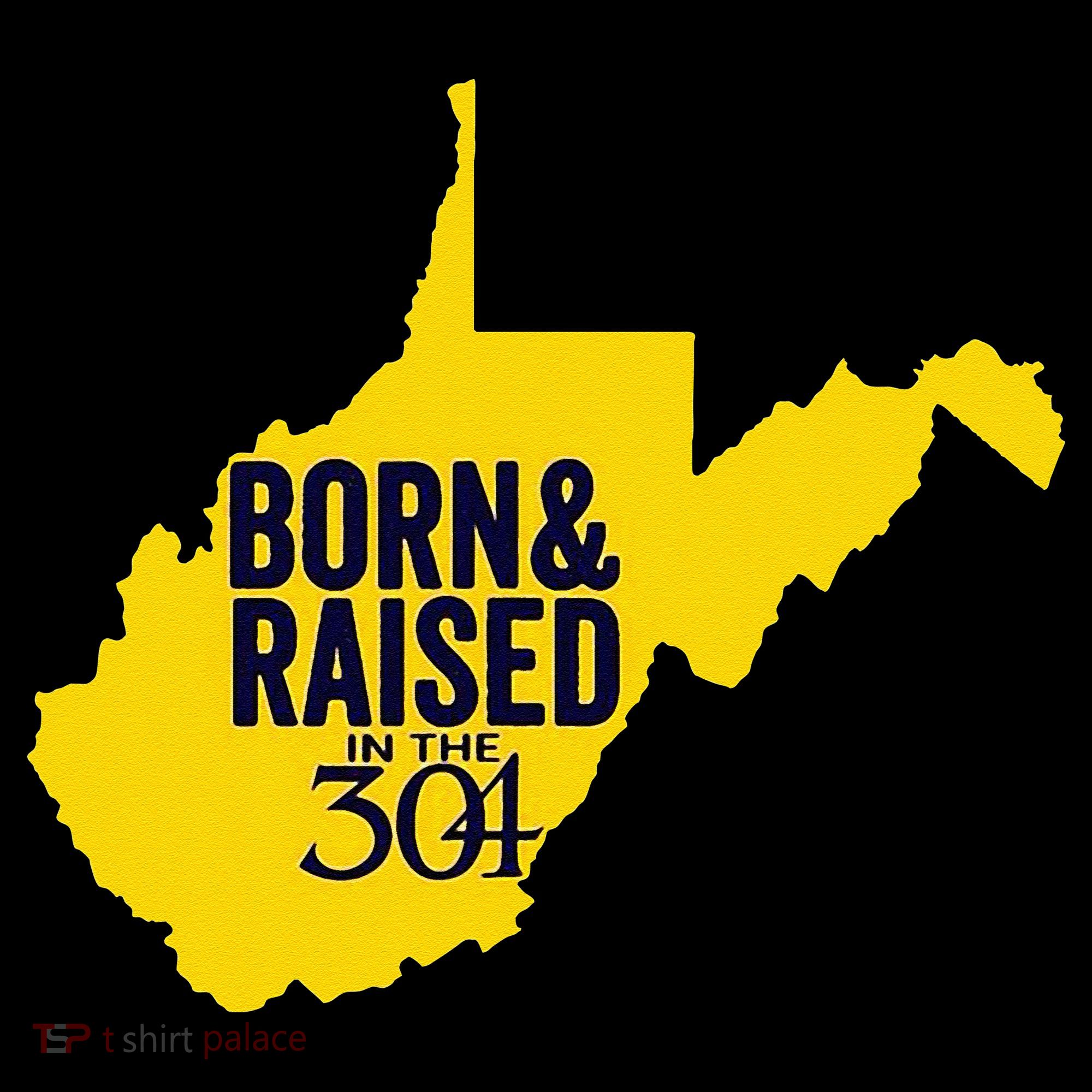 Born And Raised In The 304 West Virginia State Map Women's Hoodie