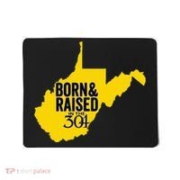 Born And Raised In The 304 West Virginia State Map Mousepad thumb 0