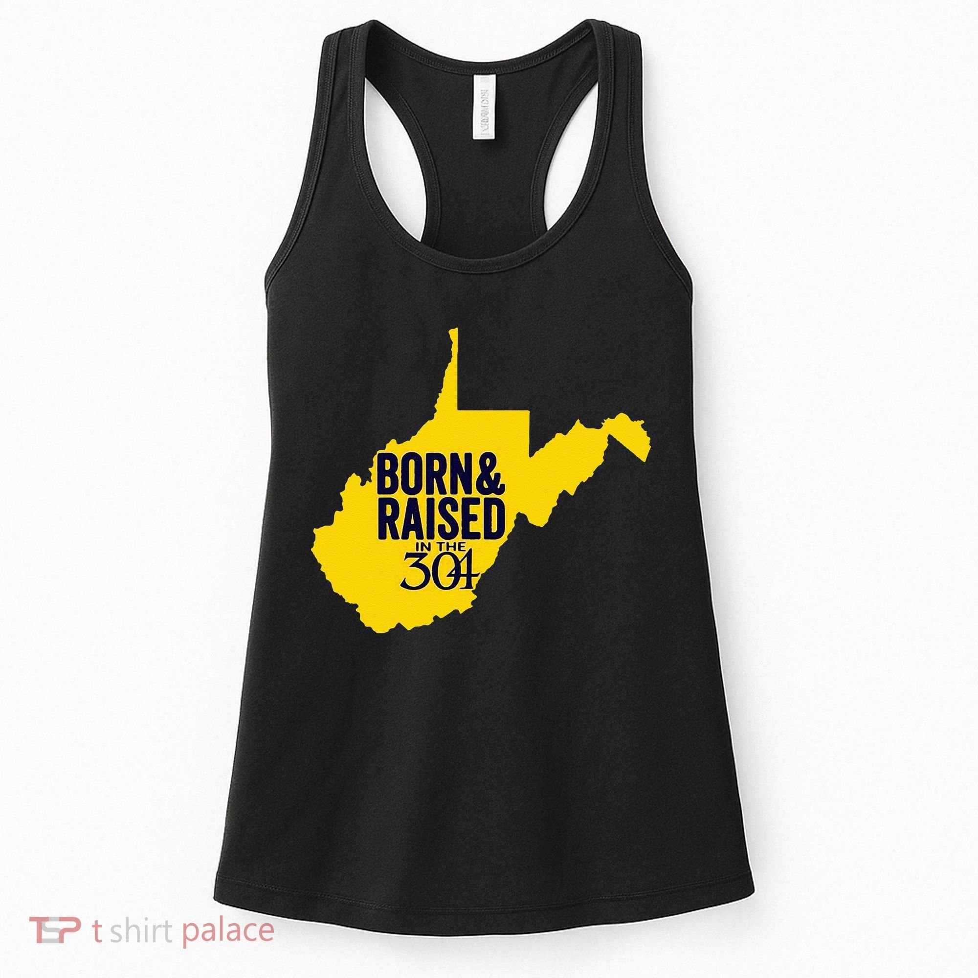 Born And Raised In The 304 West Virginia State Map Women's Tank Top