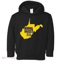 Born And Raised In The 304 West Virginia State Map Toddler Hoodie thumb 0