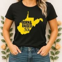 Born And Raised In The 304 West Virginia State Map Women's T-Shirt thumb 2