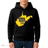 Born And Raised In The 304 West Virginia State Map Kids Hoodie thumb 4