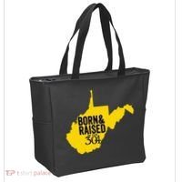 Born And Raised In The 304 West Virginia State Map Tote Bag thumb 2