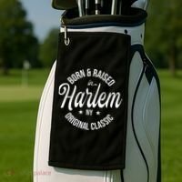 Born And Raised In Harlem Golf Towel thumb 2