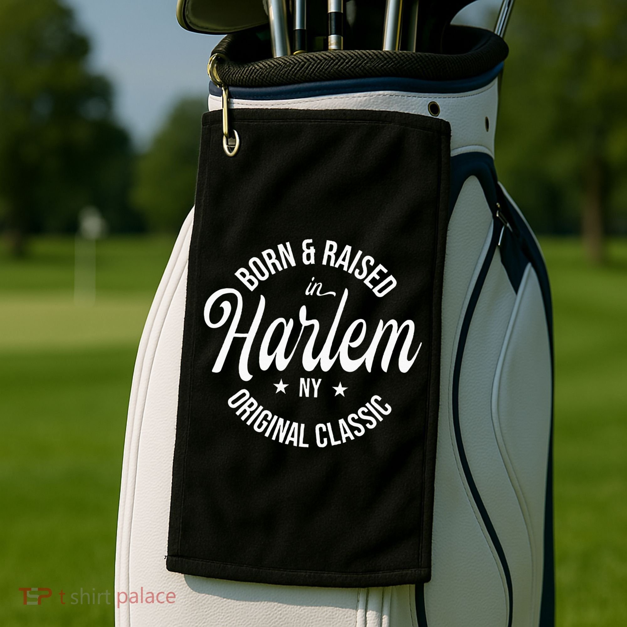 Born And Raised In Harlem Golf Towel