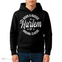 Born And Raised In Harlem Kids Hoodie thumb 4