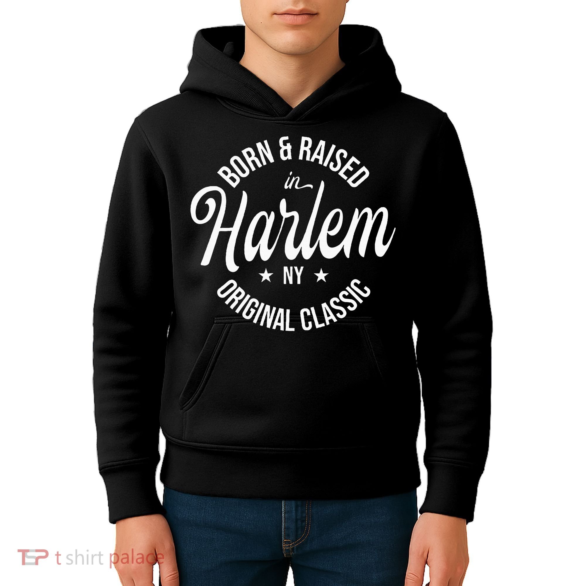 Born And Raised In Harlem Kids Hoodie