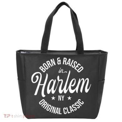 Born And Raised In Harlem Tote Bag