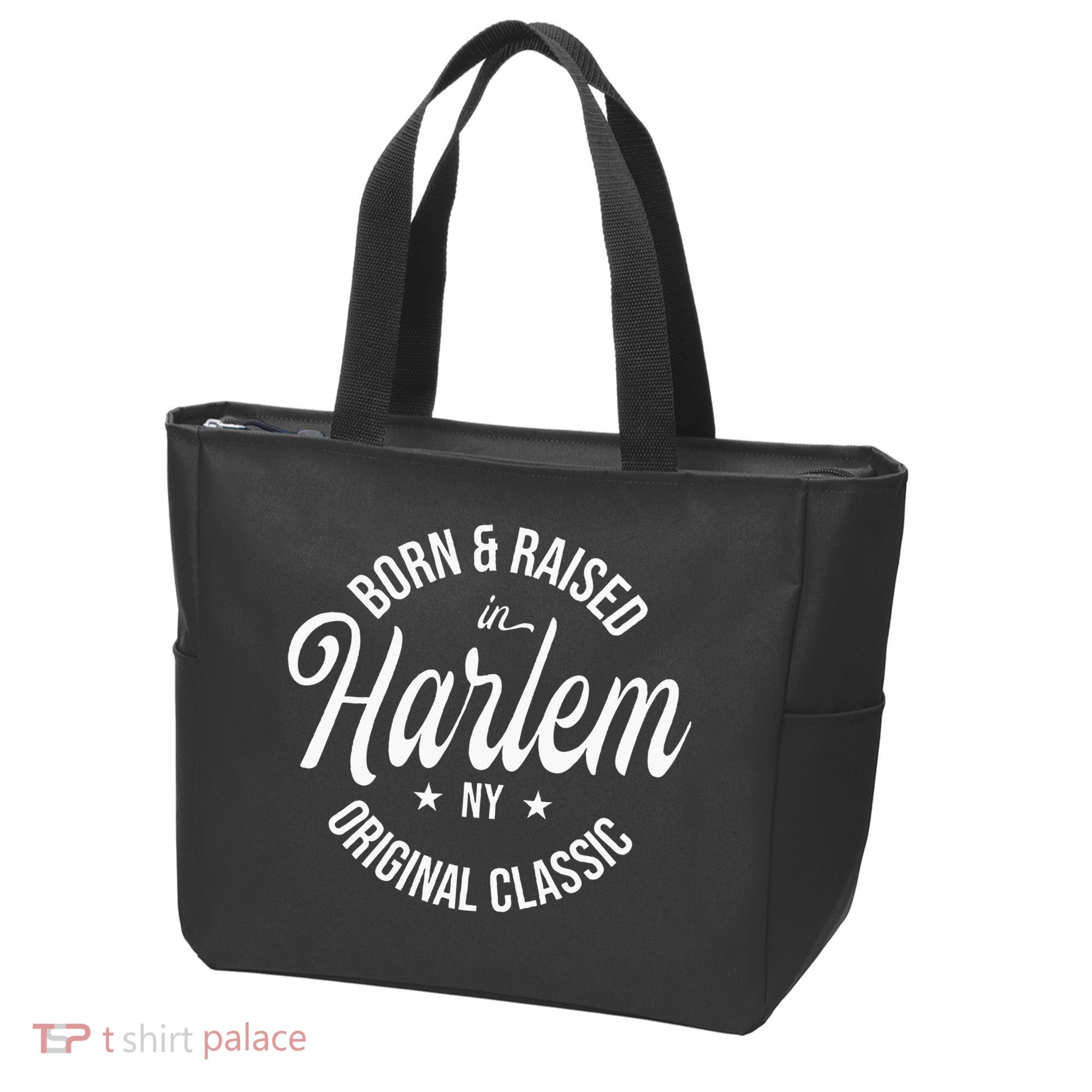 Born And Raised In Harlem Tote Bag