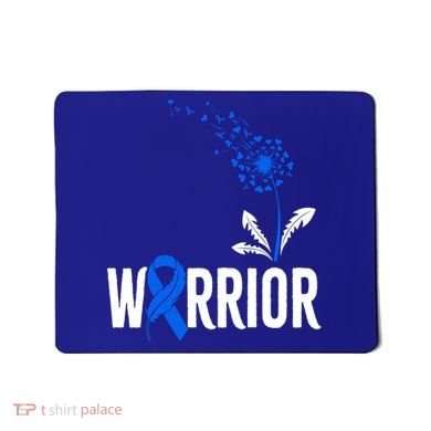 Blue Awareness Ribbon Support Colorectal Cancer Warrior Cool Gift Mousepad