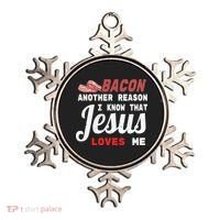 Bacon Another Reason I Know Jesus Loves Me Food Pun Gift Ornament thumb 0