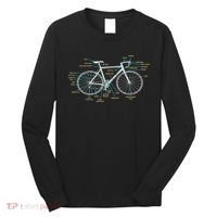 Bicycle Anatomy Road Bike Cycling Long Sleeve Shirt thumb 0