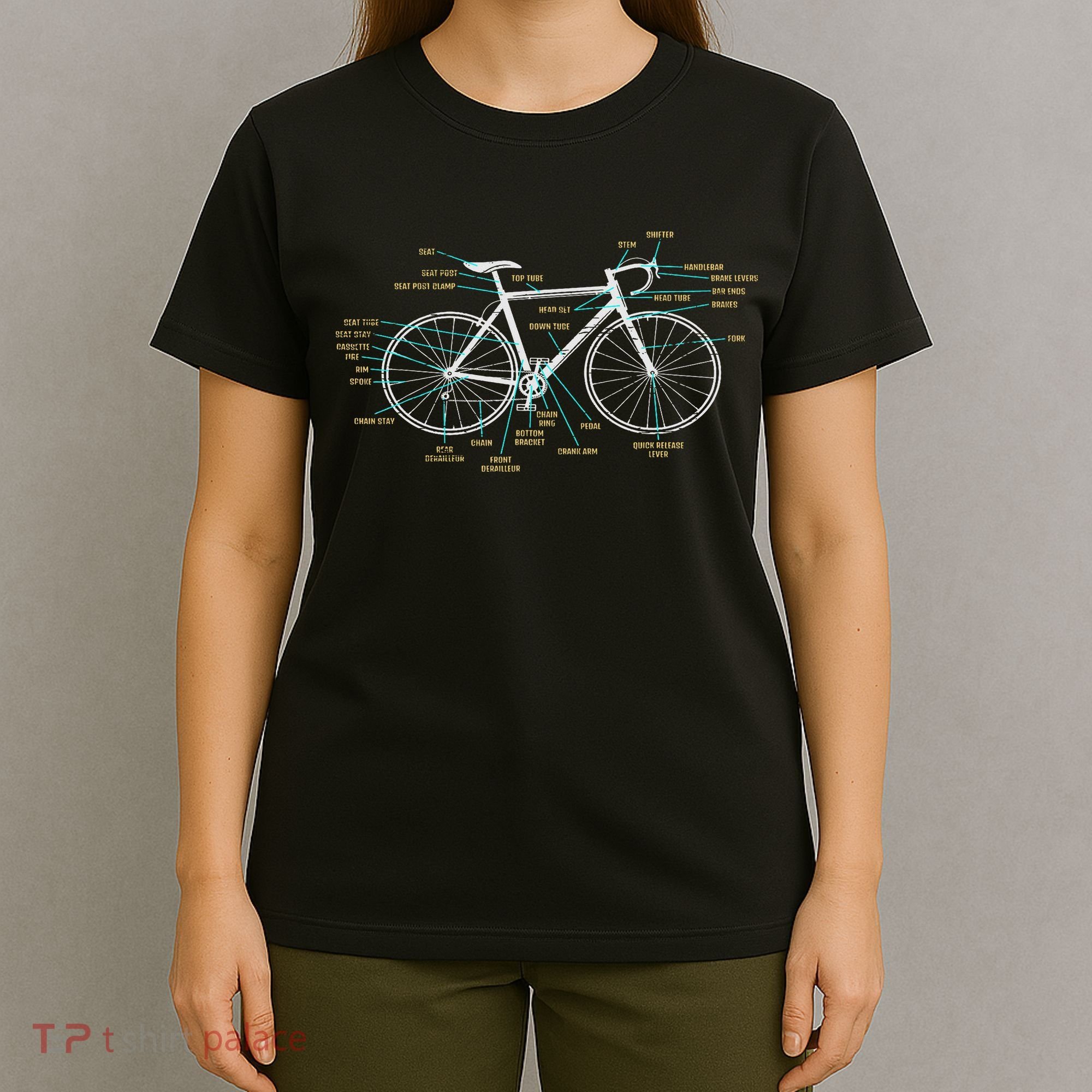 Bicycle Anatomy Road Bike Cycling T-Shirt
