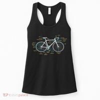 Bicycle Anatomy Road Bike Cycling Women's Tank Top thumb 0
