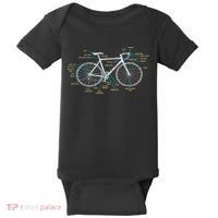 Bicycle Anatomy Road Bike Cycling Baby Bodysuit thumb 0