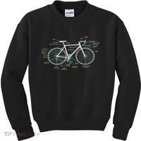 Bicycle Anatomy Road Bike Cycling Kids Sweatshirt thumb 0