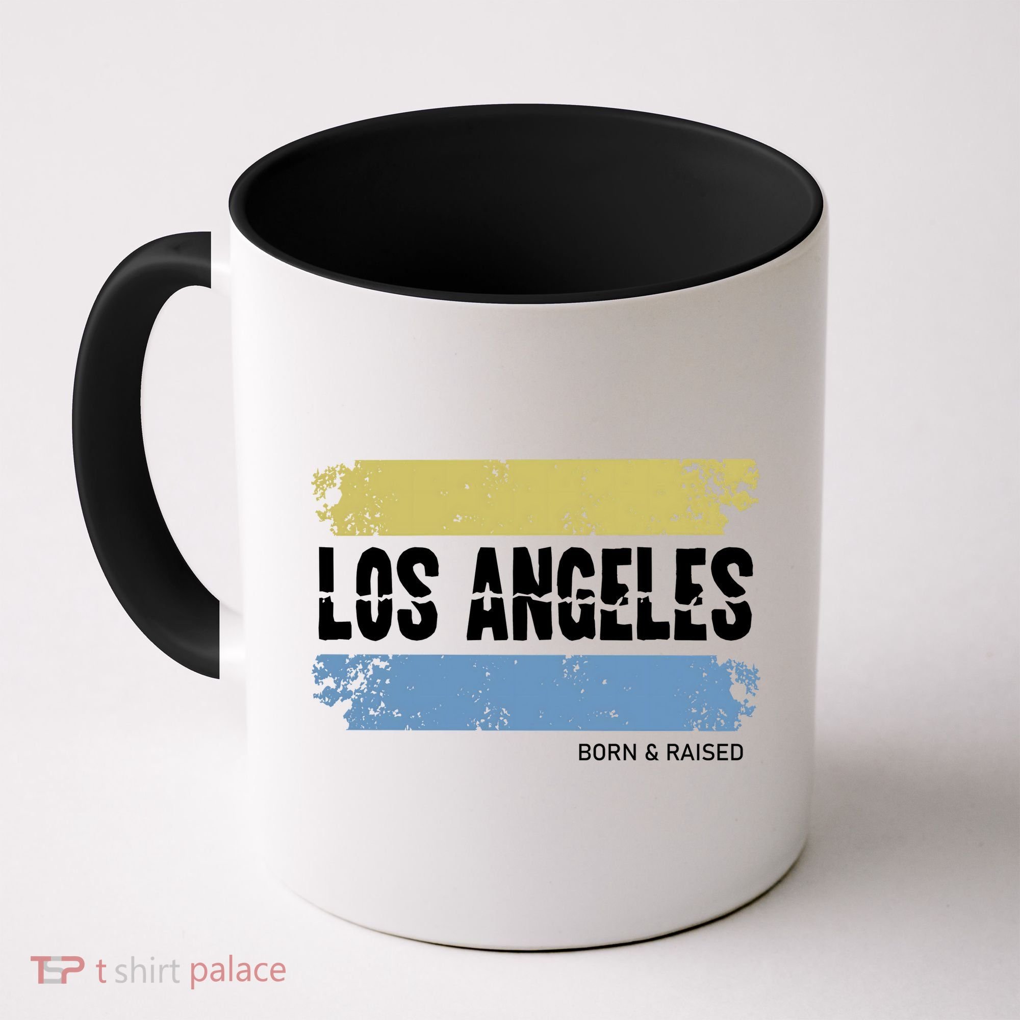 Born And Raised Los Angeles California Coffee Mug