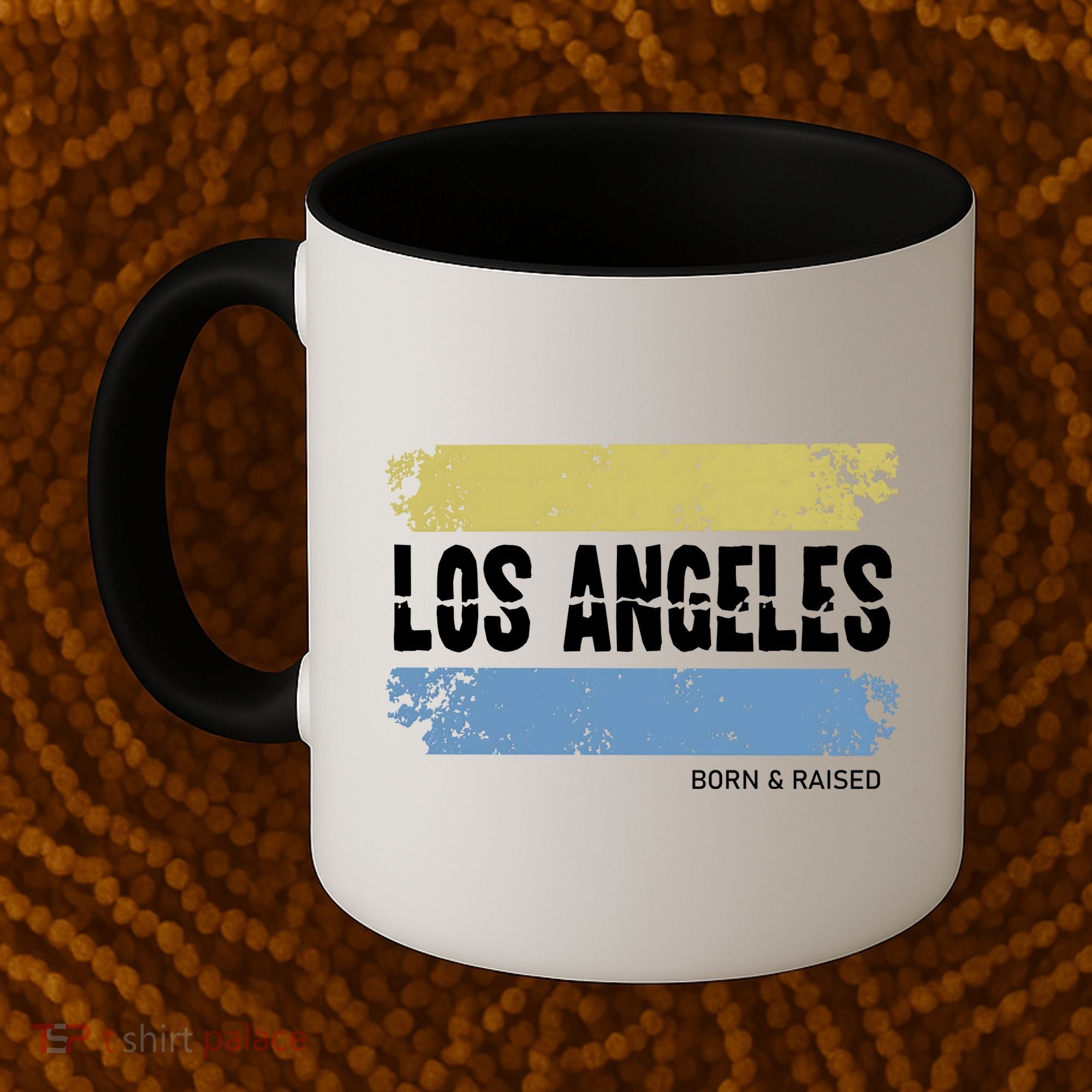 Born And Raised Los Angeles California Coffee Mug